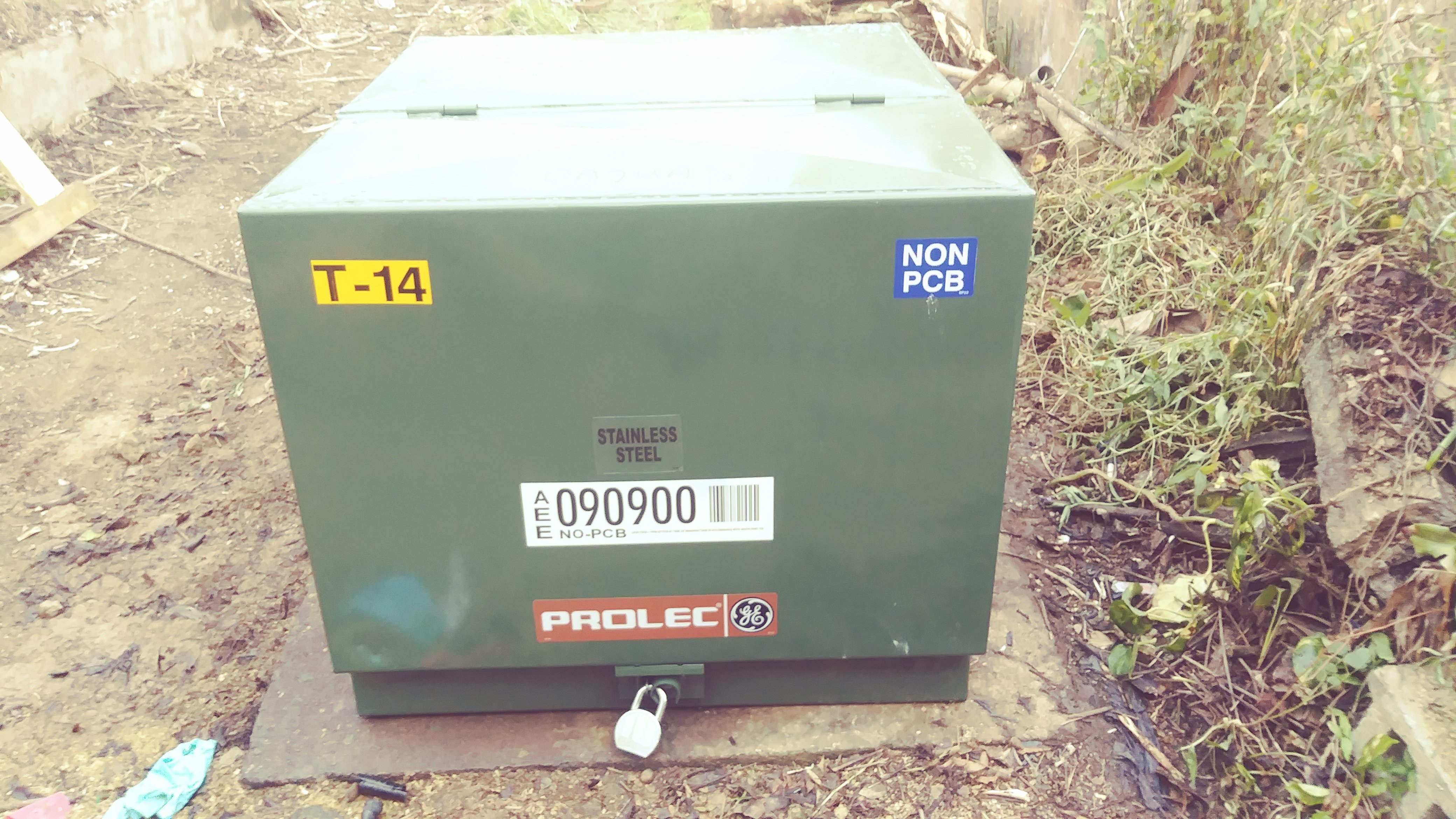 This image is a Prolec GE transformer in Caguas, PR