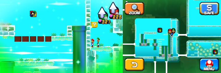Eighteenth block in Dreamy Somnom Woods accessed by a Dreampoint of Mario & Luigi: Dream Team.