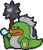 Sprite of a sleeping Clubba, from Paper Mario.
