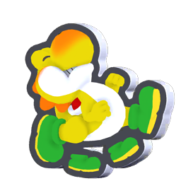 File:Standee Fluttering Yellow Yoshi.png