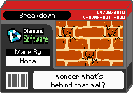 The shelf cover for one of Mona's microgames in WarioWare: D.I.Y.