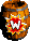 Sprite of a Warp Barrel in Donkey Kong Country for the Game Boy Advance.