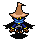 Black Mage's sprite from the character select screen in Mario Hoops 3-on-3.
