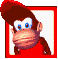 A mugshot of Diddy Kong from the character selection menu in the 2003 Diddy Kong Pilot.