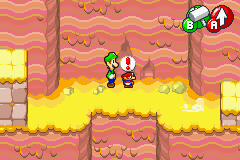 Hidden bean spot in Teehee Valley, in Mario & Luigi: Superstar Saga.