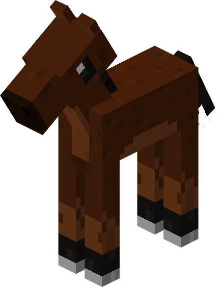File:Minecraft Mario Mash-Up Horse Brown Baby Render.png