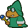 A Green Magikoopa from Paper Mario.
