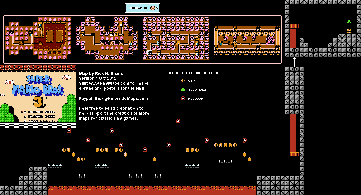 Map of World 8-Hand Trap 2 of Super Mario Bros. 3