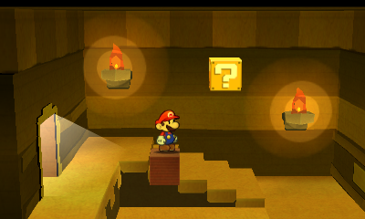 Second paperization spot in Yoshi Sphinx of Paper Mario: Sticker Star.