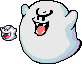 Early Boo sprites in a style reminiscent of Yoshi's Island.