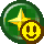 Sprite of the Flower Saver P badge in Paper Mario: The Thousand-Year Door.