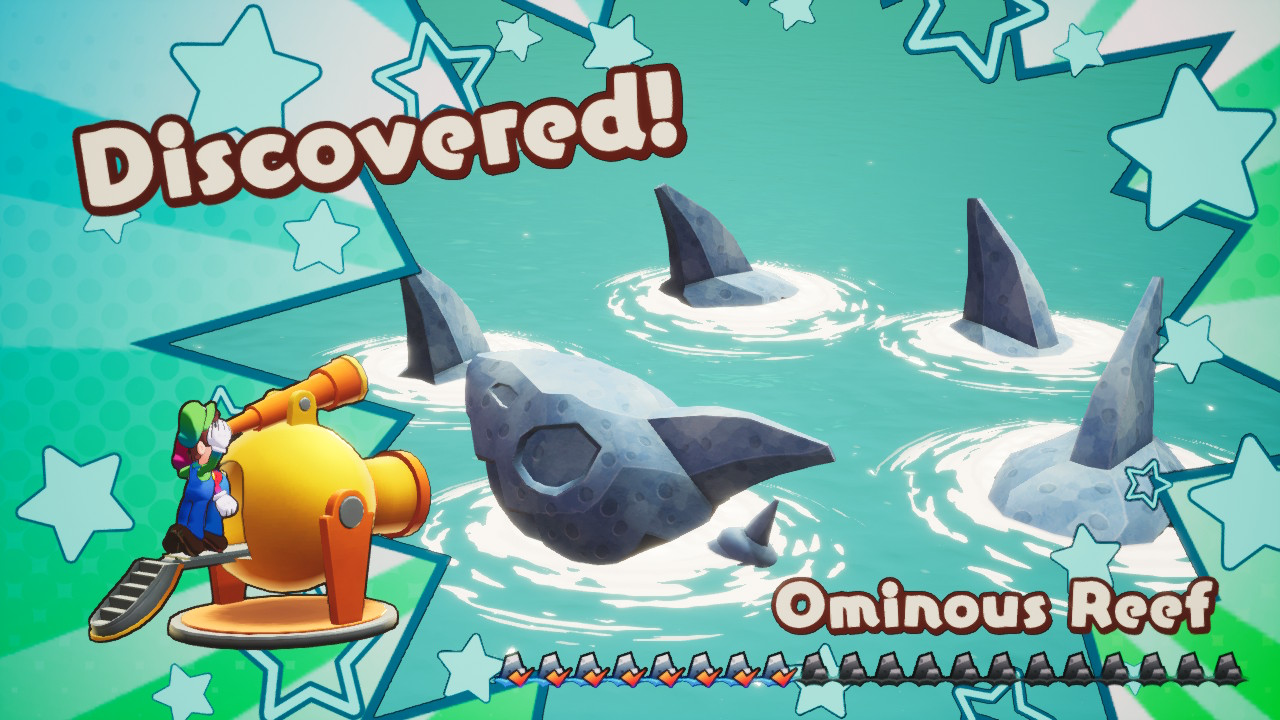 The Ominous Reef in Mario & Luigi: Brothership, resembling Sharkbones.