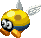 Sprite of a yellow Para-Biddybud from Mario & Luigi: Bowser's Inside Story + Bowser Jr.'s Journey.