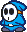 Sprite of a cyan Shy Guy, from Paper Mario.