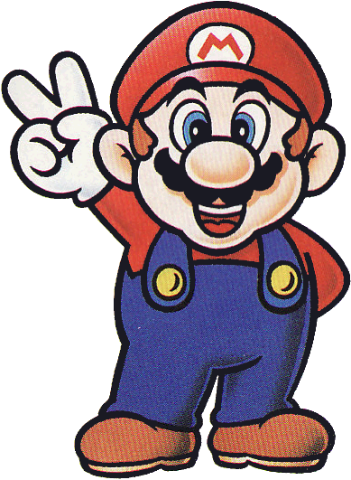 File:SMW Mario V-sign Artwork.png - Super Mario Wiki, the Mario ...