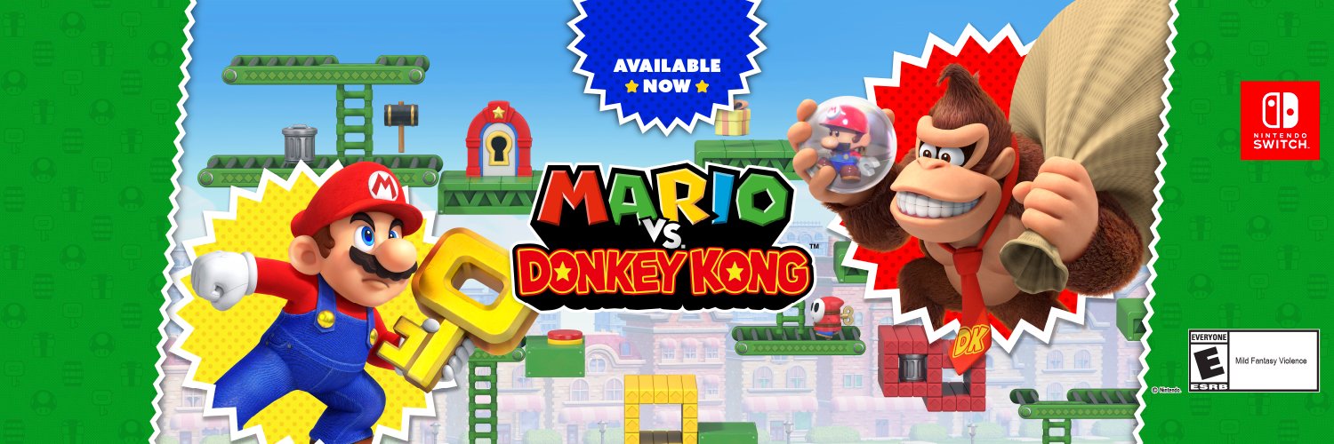 Mario vs Donkey Kong remake promotional header art