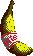 Sprite of a giant banana from Donkey Kong Country for Game Boy Color