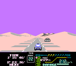 Screenshot of a segment of Course-2 from Famicom Grand Prix II: 3D Hot Rally