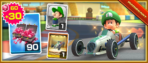The Dasher II Pack from the Mario Bros. Tour in Mario Kart Tour