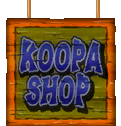 A Koopa Shop sign from Delfino Square.
