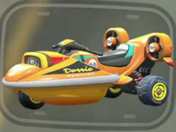 File:MKWorld Trike Funky Dorrie Orange.png
