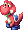 Sprite of a Red Yoshi, from Super Mario RPG: Legend of the Seven Stars.