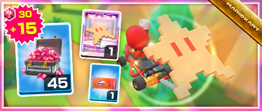 The 8-Bit Star Pack from the Super Mario Kart Tour in Mario Kart Tour