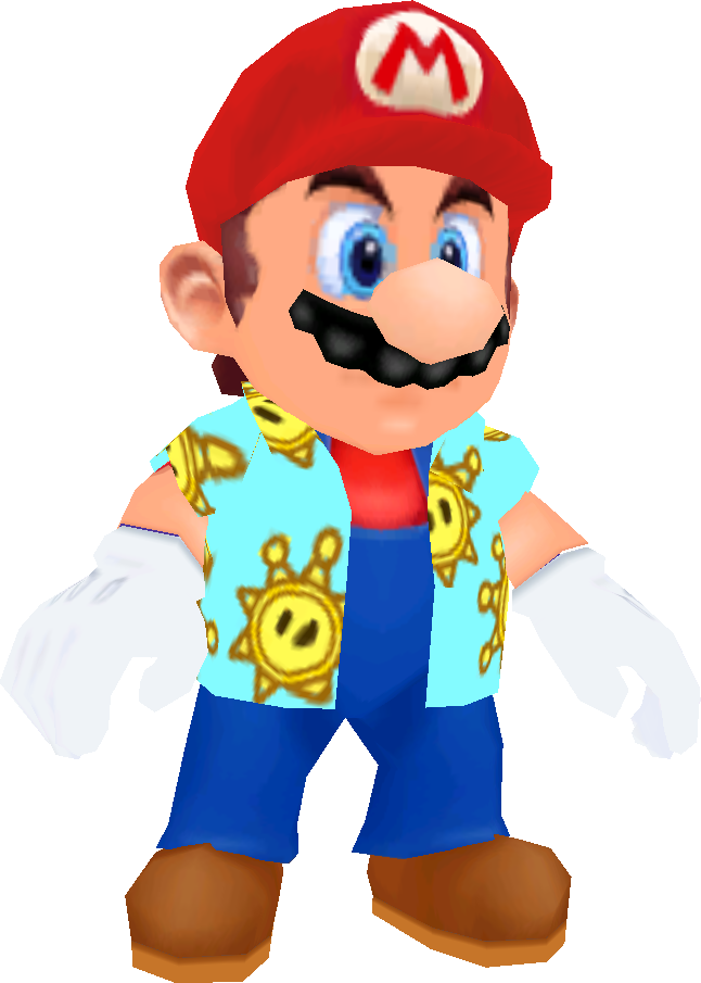 File:Sunshine Mario Tourist Model.png - Super Mario Wiki, the Mario ...