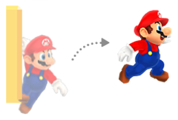 Mario performing a Wall Jump