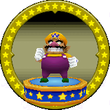 A figure with Wario on it.