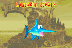 Enguarde Bonus! Bonus Area title card in the Game Boy Advance version of Donkey Kong Country