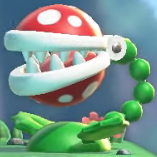 Cropped screenshot of a Tane Pakkun in the Nintendo Switch remake of Mario vs. Donkey Kong