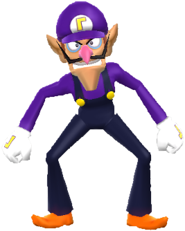 File:Waluigi Idle MP9.png - Super Mario Wiki, the Mario encyclopedia