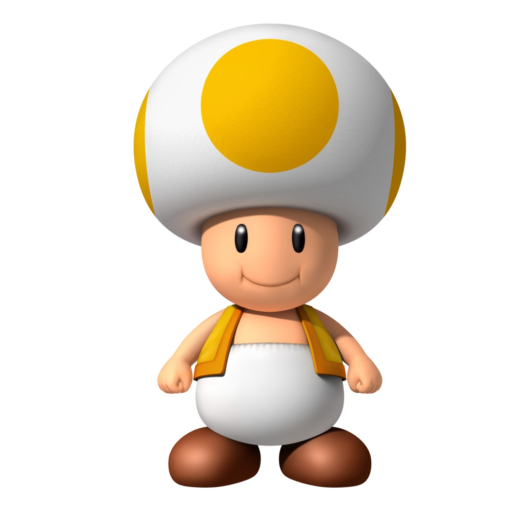 File:NSMBW Yellow Toad Artwork.png - Super Mario Wiki, the Mario ...