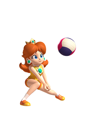 File:M&SATLOG Daisy Volleyball artwork.png - Super Mario Wiki, the ...