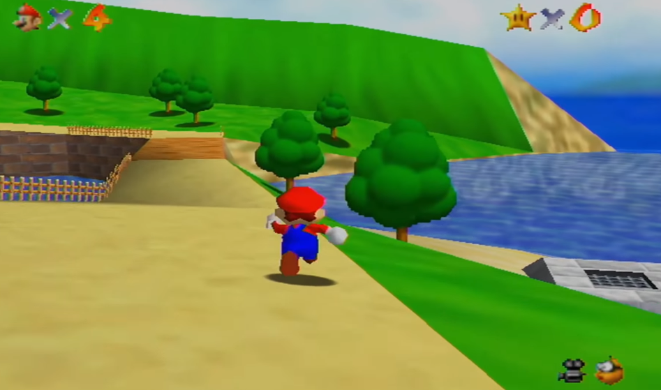 File Sm64 Castle Grounds Png Super Mario Wiki The Mario Encyclopedia