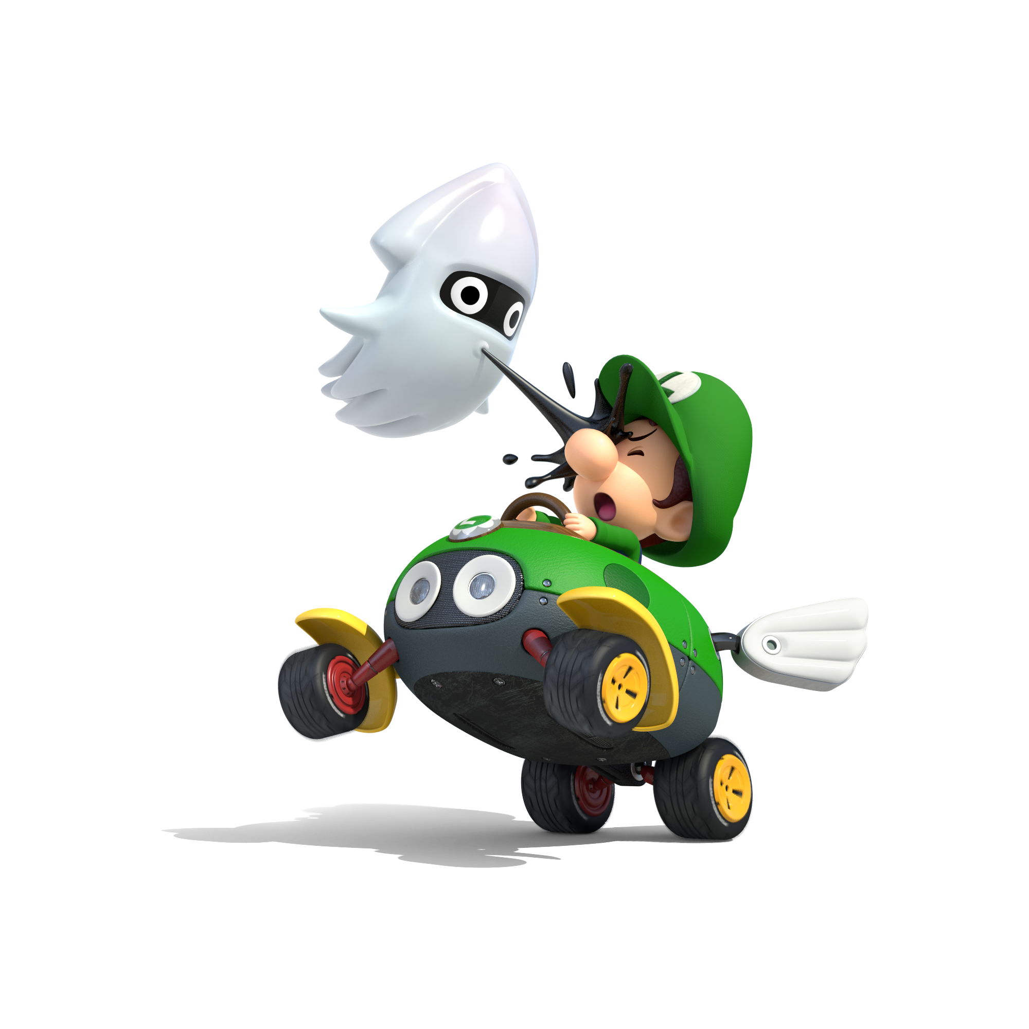 File:MK8 Baby Luigi and Blooper Artwork.png - Super Mario Wiki, the ...