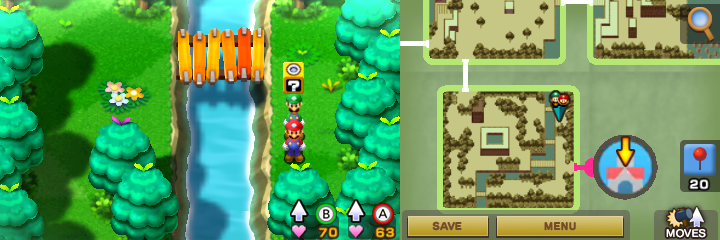 Tenth block in Beanbean Fields of Mario & Luigi: Superstar Saga + Bowser's Minions.