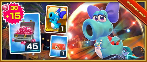 The Birdo (Light Blue) Pack from the Vancouver Tour in Mario Kart Tour