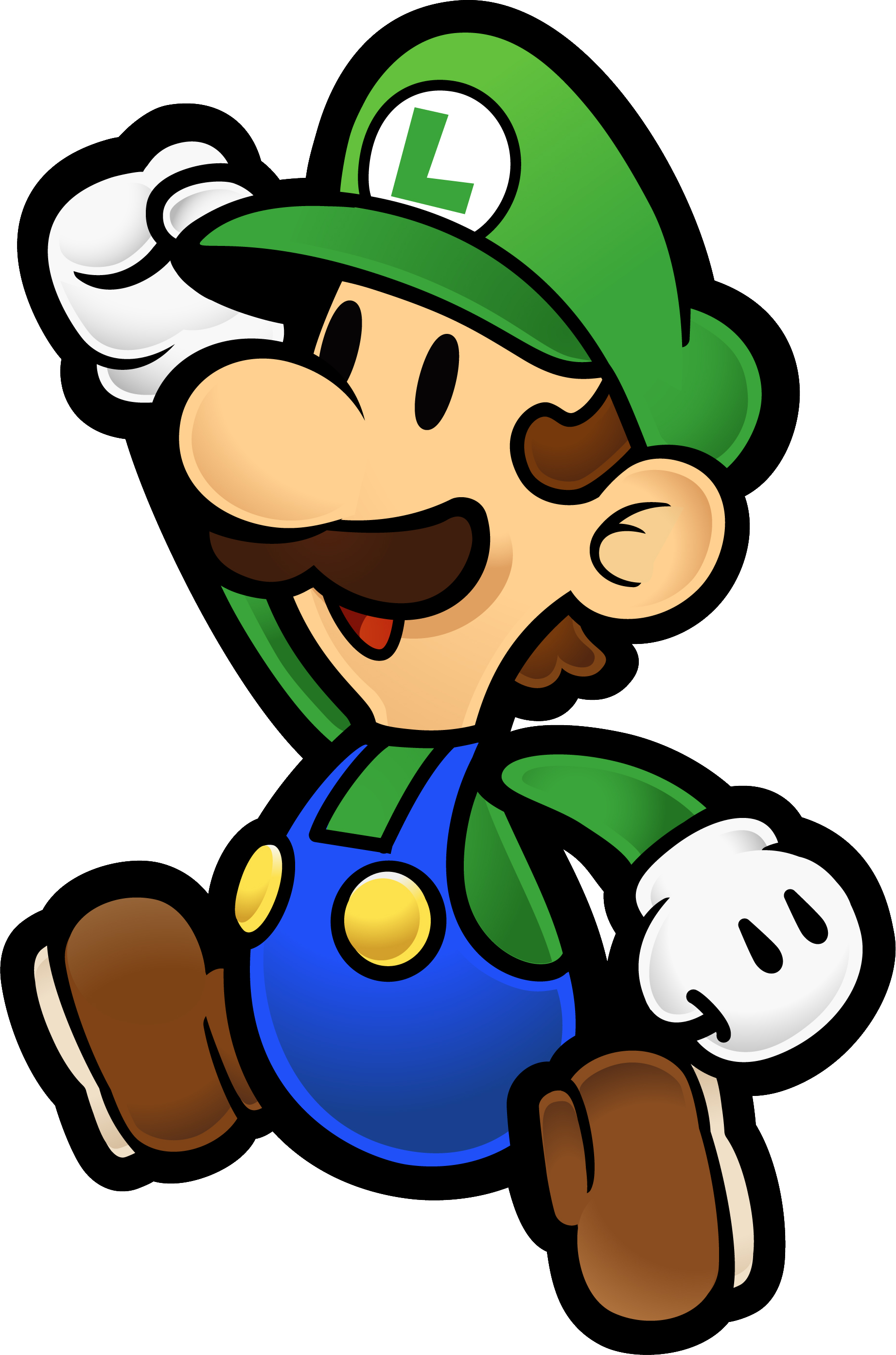 Luigi in Super Paper Mario.