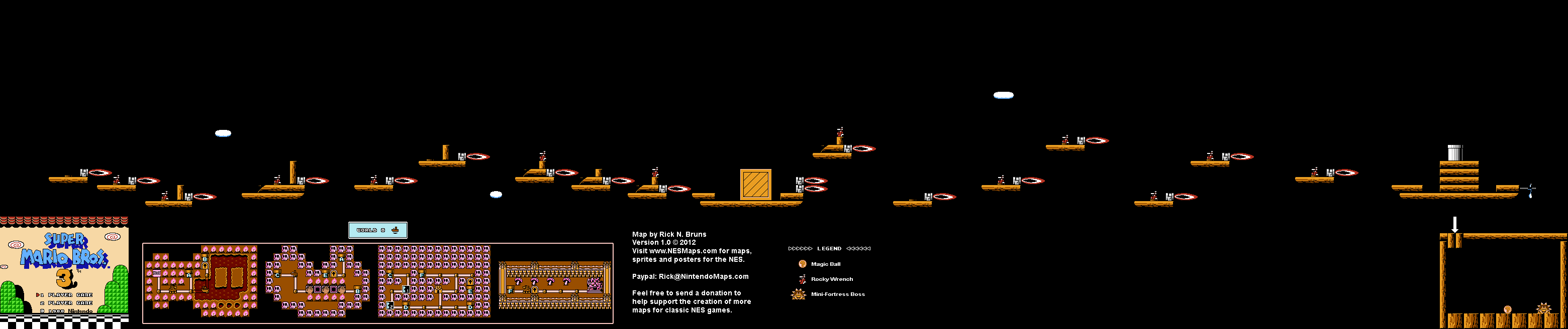 Map of World 8-Airship of Super Mario Bros. 3