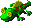 Battle idle animation of a Gecko from Super Mario RPG: Legend of the Seven Stars
