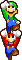 Sprite of Mario and Luigi performing the High Jump from Mario & Luigi: Superstar Saga