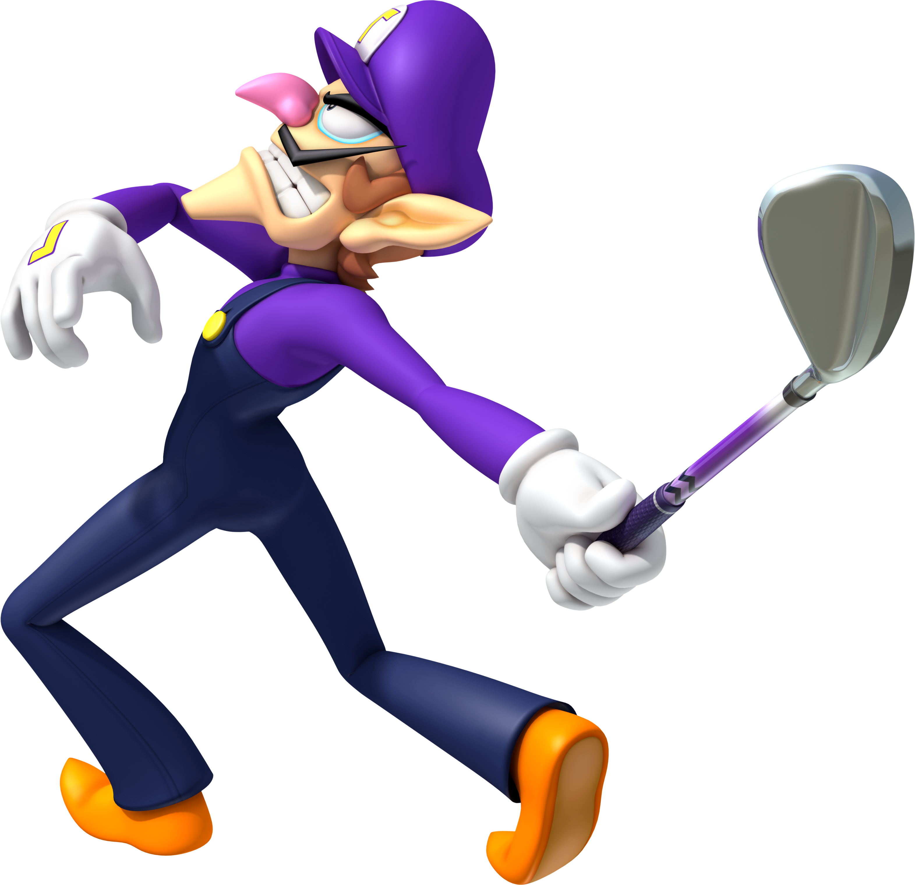 Waluigi artwork from Mario Golf: World Tour.
