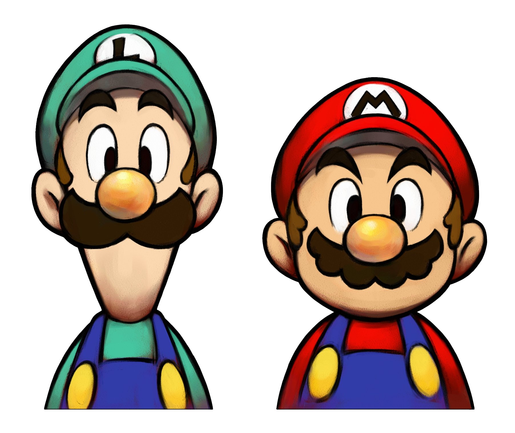 File:Mario Luigi MLSS head artwork.jpg - Super Mario Wiki, the Mario
