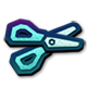 Icon for the Scissors used in during a Cutout in Paper Mario: Color Splash.