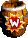 Sprite of a Warp Barrel from Donkey Kong Country 2 for Game Boy Advance