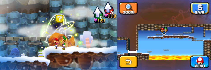 Block 21 in Dreamy Mount Pajamaja accessed by a Dreampoint found at the very peak of the mountain of Mario & Luigi: Dream Team.