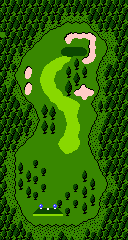 In-game map of a hole in Golf: Japan Course
