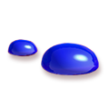 A pair of blue paint blobs from Paper Mario: Color Splash